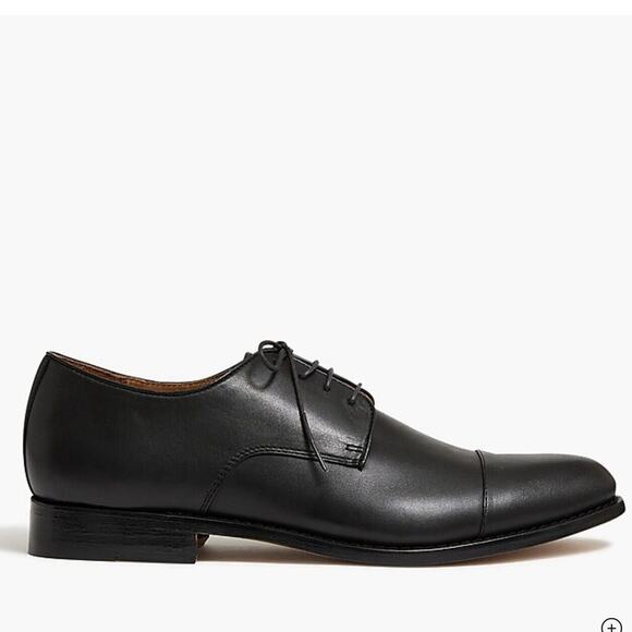 J. Crew Men’s Leather Cap Toe Dress Oxford Shoes Size 11.5M Black NWB BS113